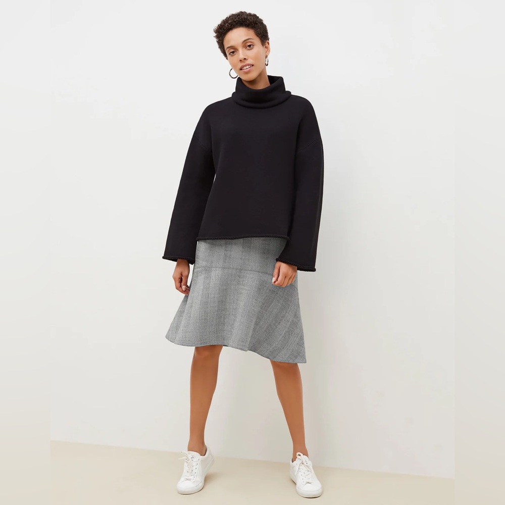 MM Lafleur The Sharon Top Plush Terry‎ Black Size Medium Sweatshirt